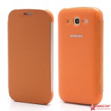 Кожаный Чехол Книжка Для Samsung Galaxy Grand GT-I9080 / Grand Duos GT-I9082 (Оранжевый)